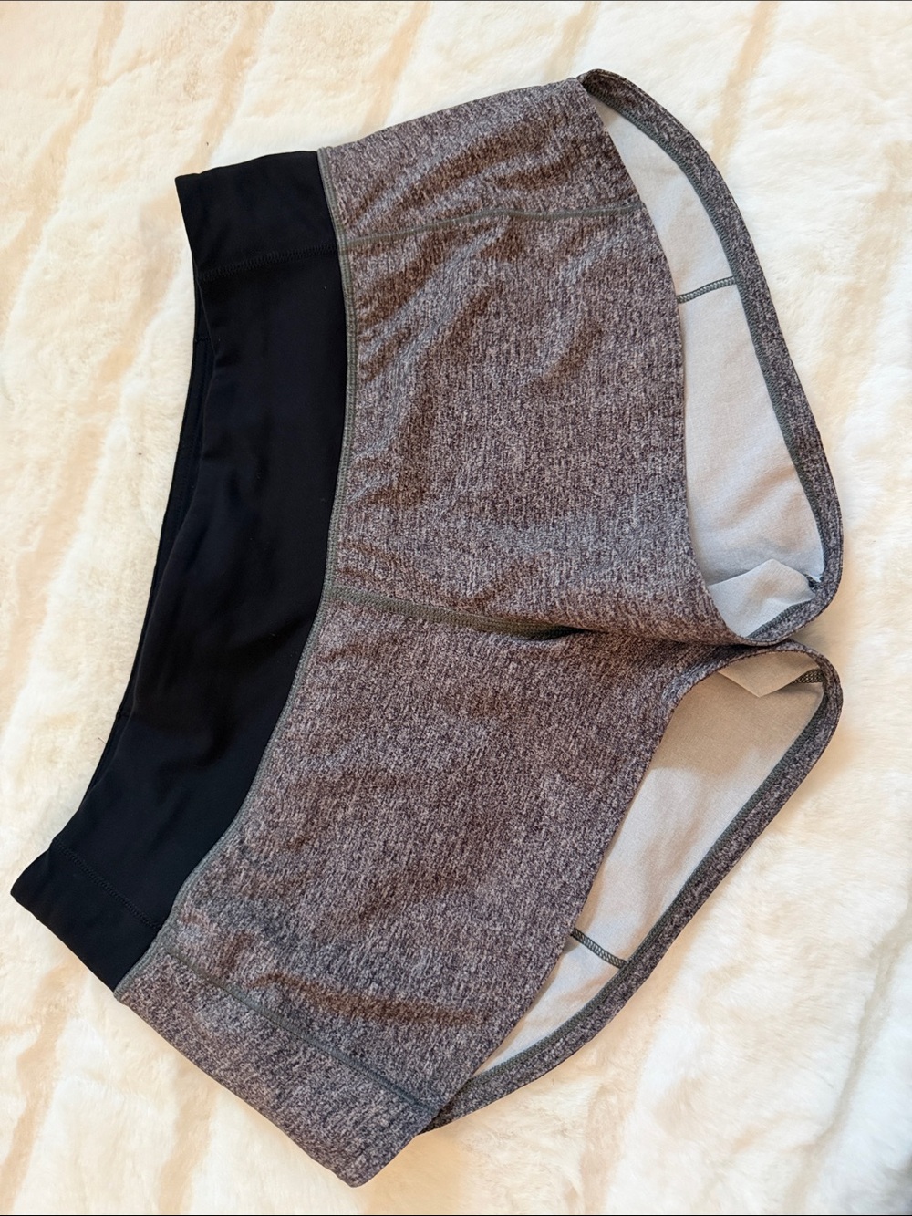 lululemon athletica Gray and Black Athletic Shorts